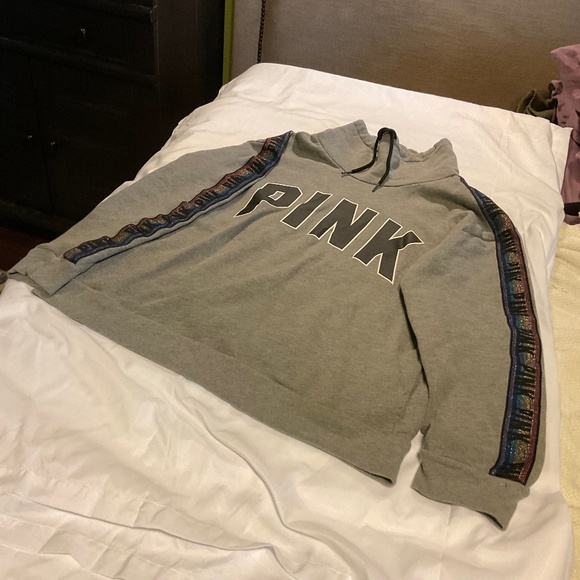 PINK Victoria's Secret Tops - Pink Mock Turtleneck Hoodie-Medium